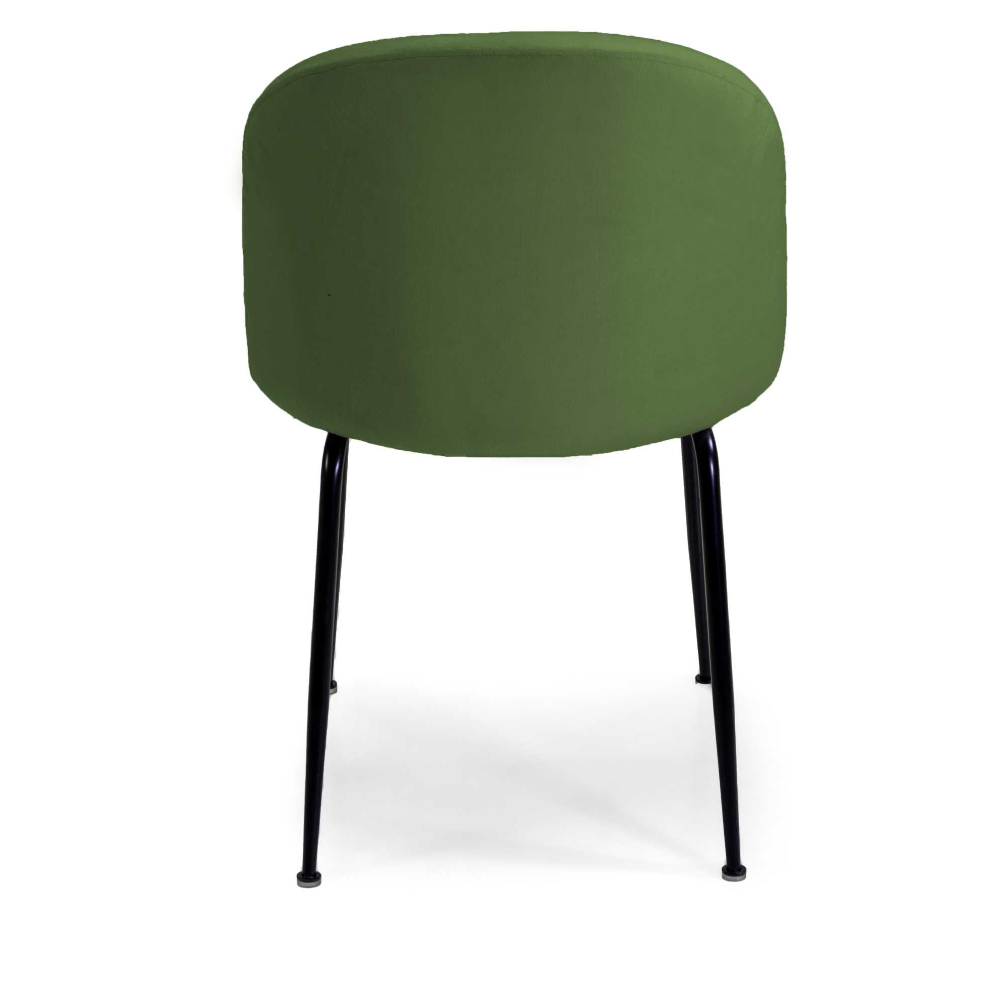 Sedia Sammi 50x57xh47/77,5 cm in Tessuto Velluto Verde/Nero