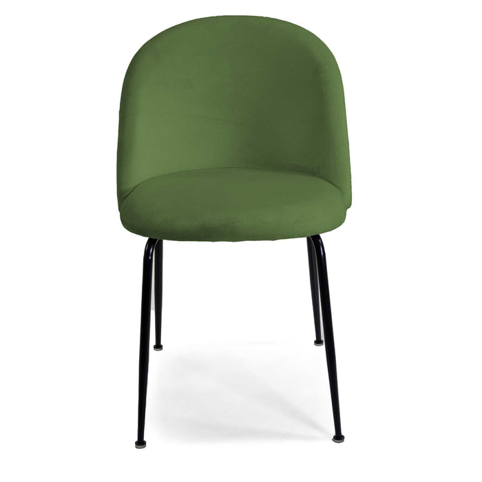 Sedia Sammi 50x57xh47/77,5 cm in Tessuto Velluto Verde/Nero