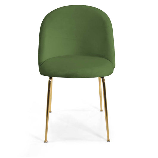 Sedia Sammi 50x57xh47/77,5 cm in Tessuto Velluto Verde/Oro