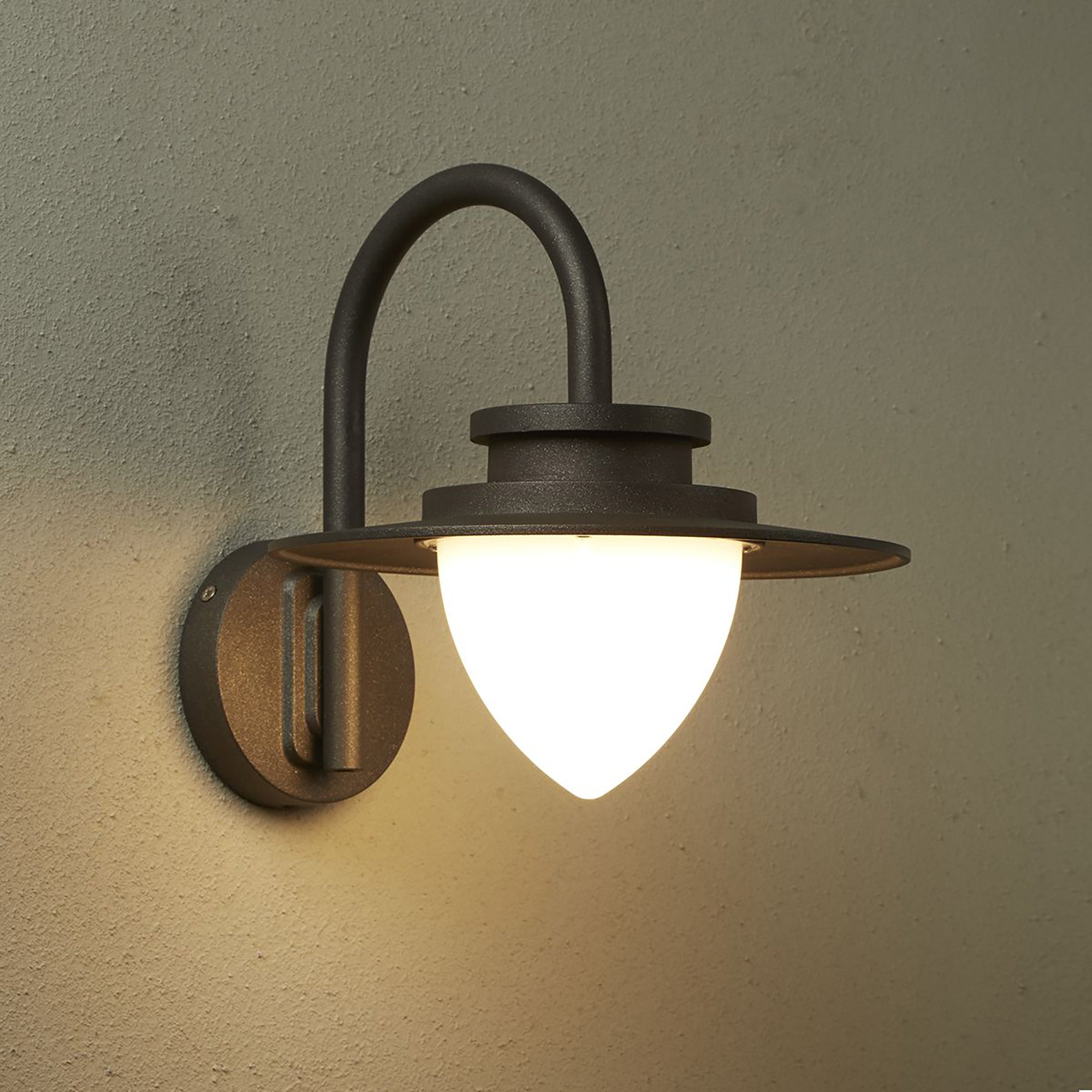 Applique Vintage-Decò Texas Alluminio Grigio Policarbonato Led 8W 3000K