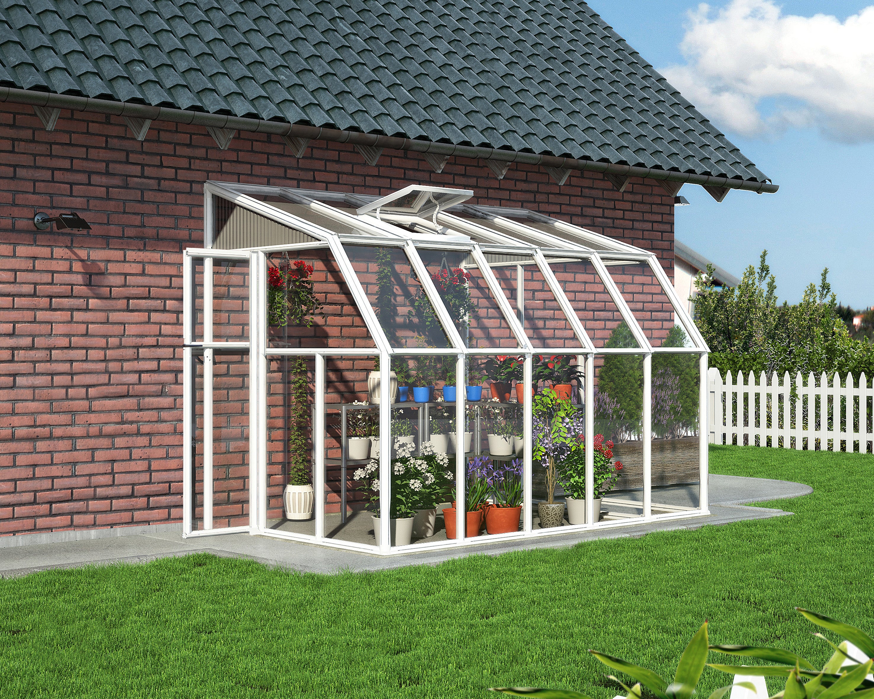 Veranda in Policarbonato Sun Room 2X3.2 m colore Bianco 