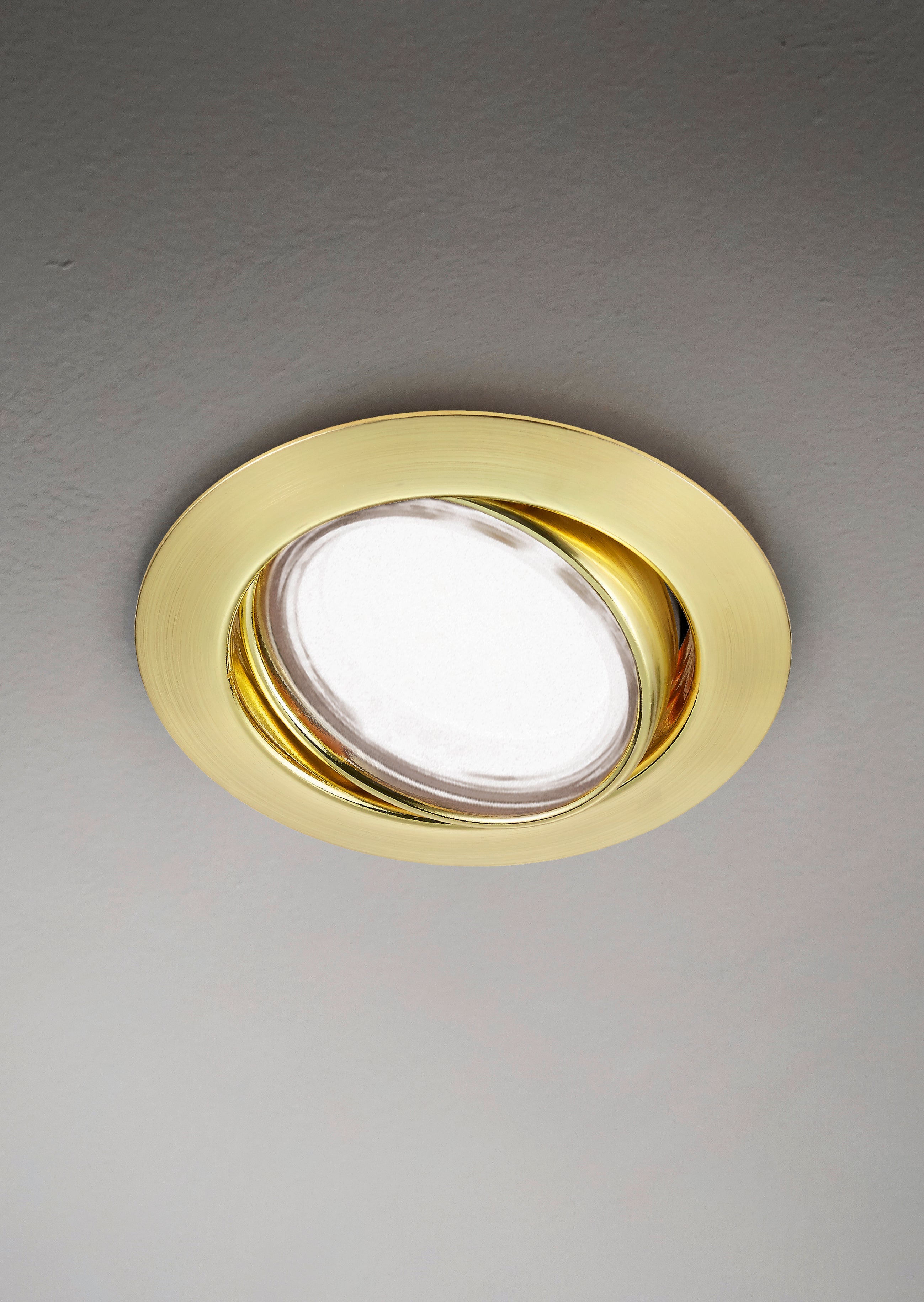 Illuminazione da Incasso da Interno  GU10 in Metallo Ottone Satinato