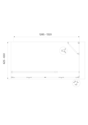 Box cabina doccia con ingresso libero apertura a libro pieghevole e lastra fissa reversibile H 190 cromo trasparente anticalcare misure  62,6-65 Fisso + Porta 128,5-132