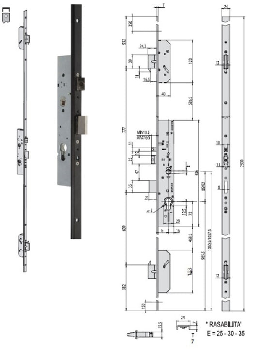 CISA SERRATURA 49426-25 INF. MULTITOP PRO X ALLUM.