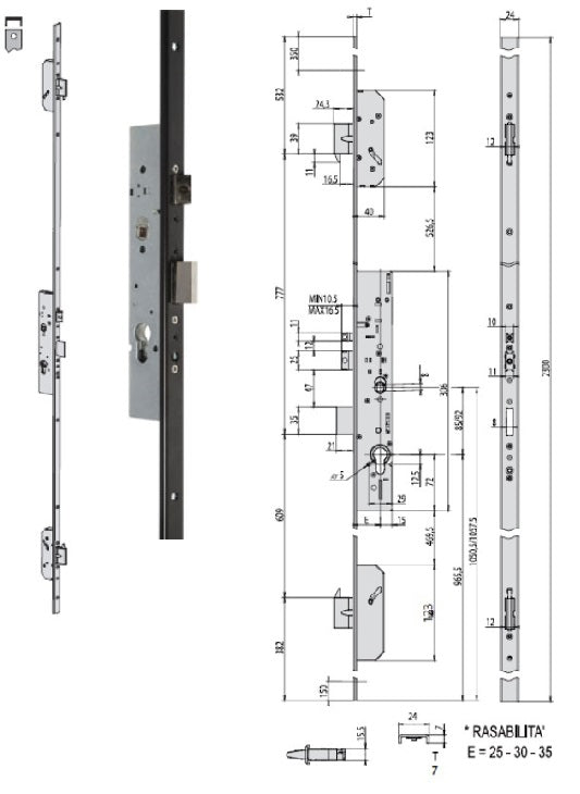 CISA SERRATURA 49426-25 INF. MULTITOP PRO X ALLUM.