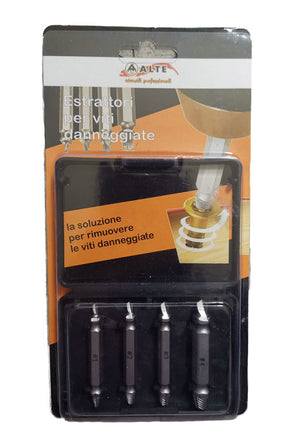 KIT ESTRATTORI PER VITI DANNEGGIATE SET4 PZ