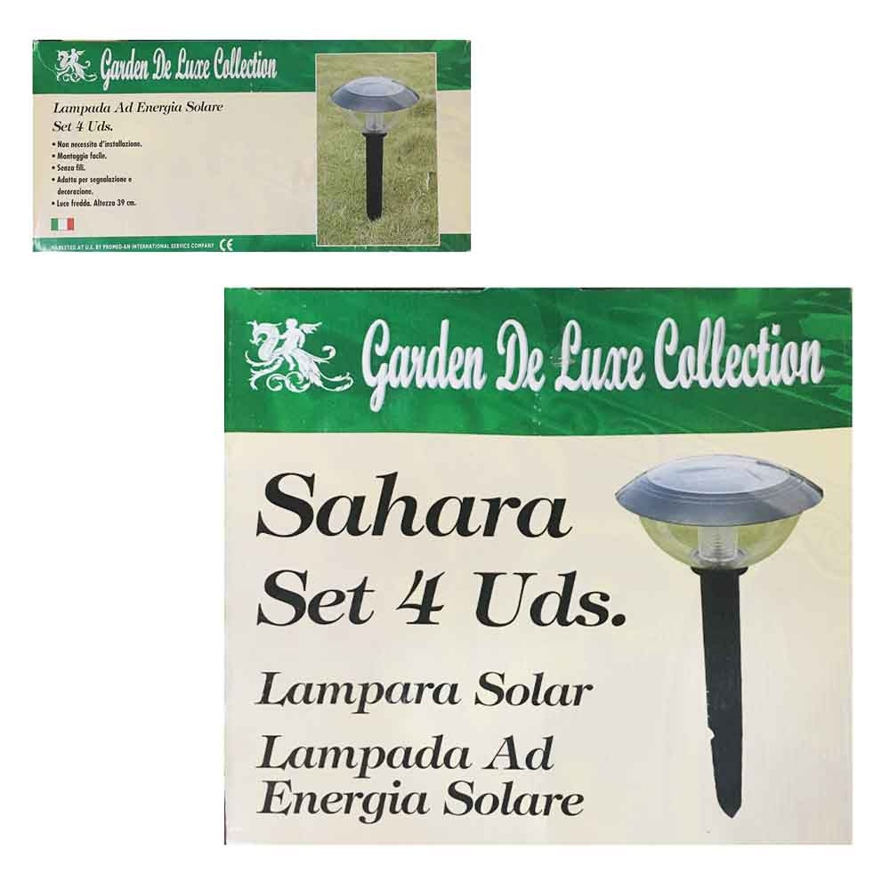 LAMPADE SOLARI SAHARA 4 PEZZI set lampada solare da giardino H 39 cm Lampione