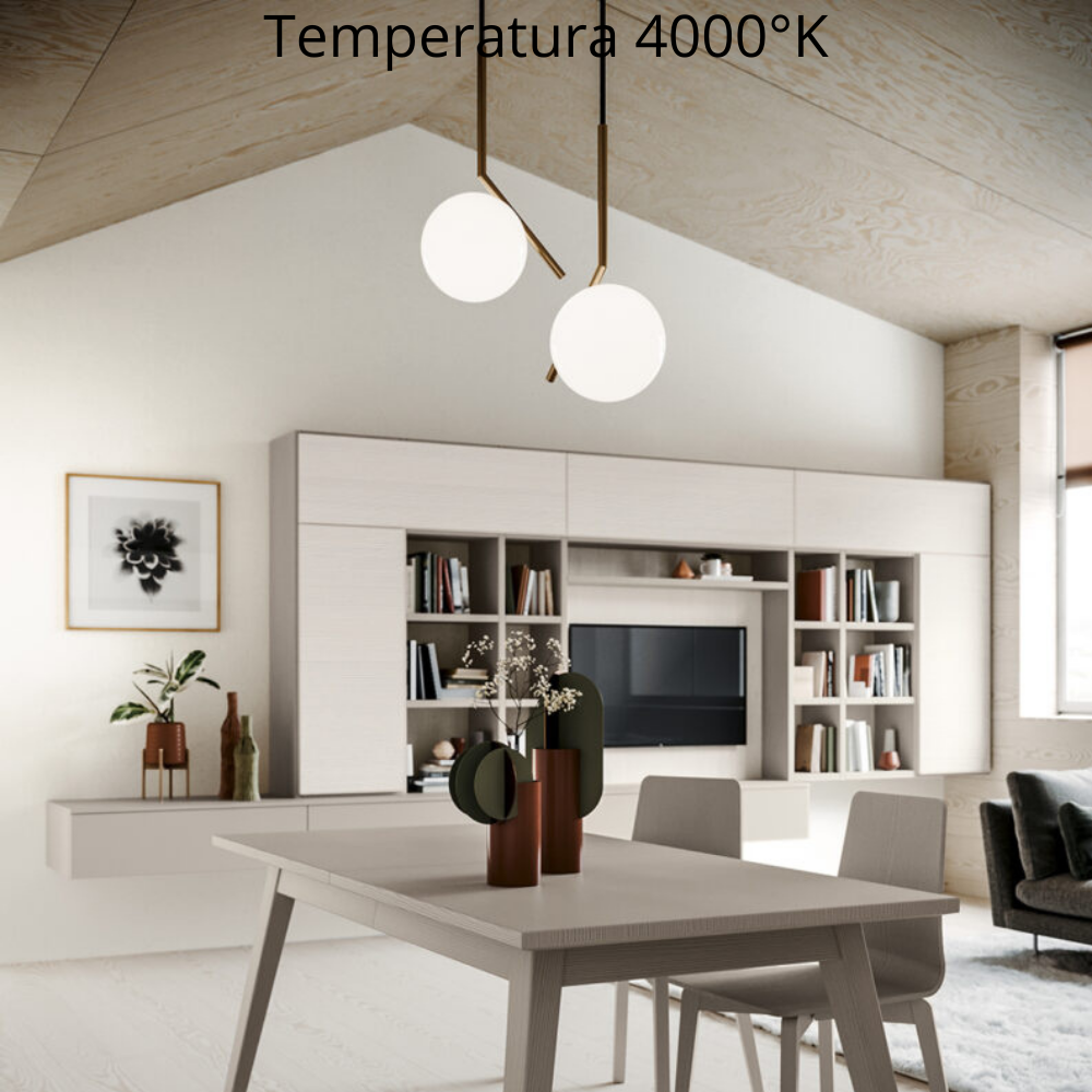 Lampadina led filamento oliva attacco e14 potenza 4 watt temperatura colore lampada 4500k bianco naturale