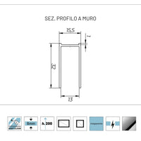 Cabina doccia angolare giglio 2 ante cristallo 8 mm trasparente 70x120x195h