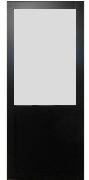 Porta Scorrevole Athena Nera H204 x L73 + Binario in Alluminio Bianco e 2 Gusci