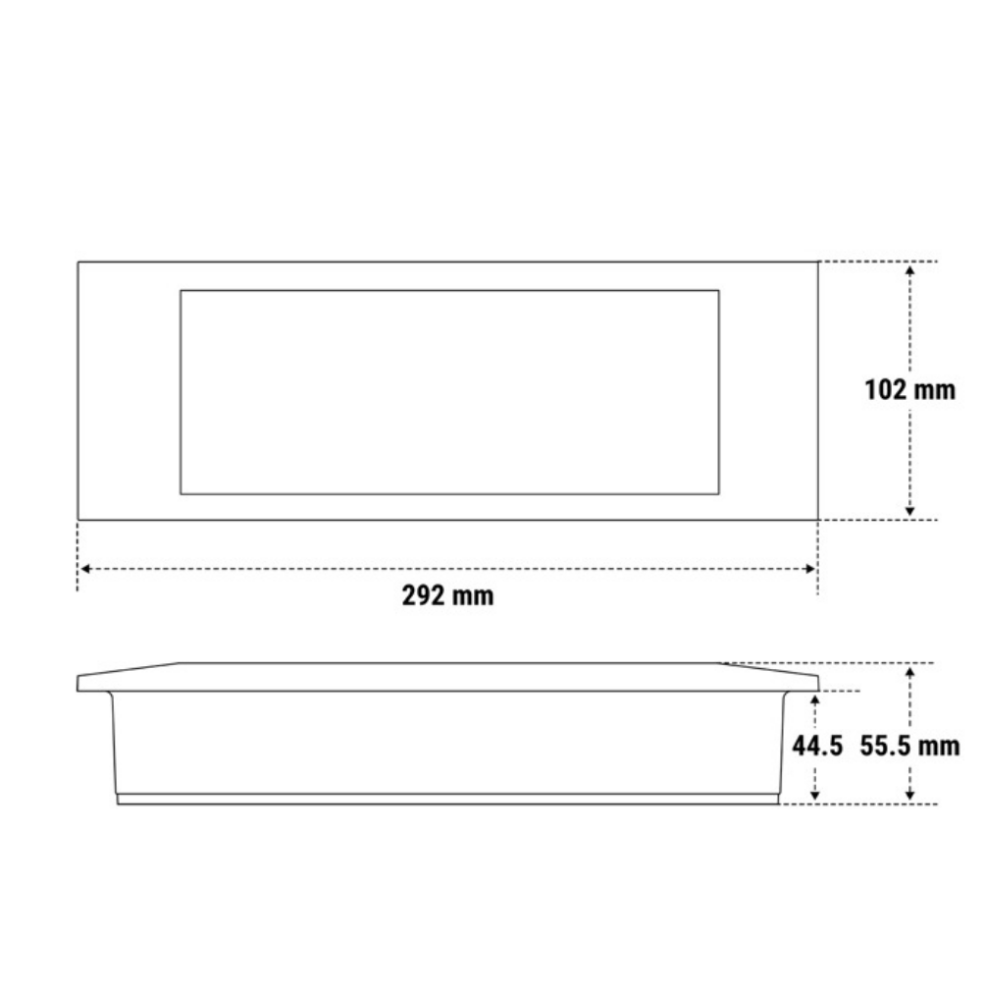 Lampada di emergenza kit 3 pezzi led incasso 1499l bianco 11 watt 6h ip40