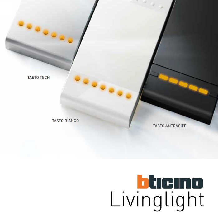 Living light pezzi 3 interruttore bipolare antracite l4002n