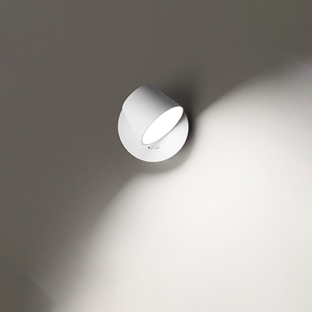 Applique Faretto Moderna Plug Bianco Led