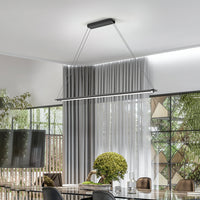 Lampadario In Metallo Moderno Sway Nero 2 Luci