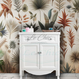 Mobile in stile shabby chic in legno bianco opaco