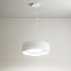 Lampadario In Metallo Moderno Pandora Bianco 1 Luce E27