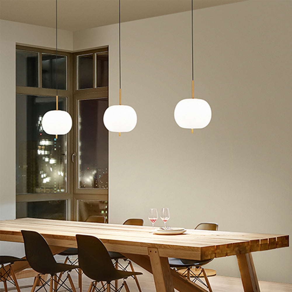 Lampadario In Metallo Contemporaneo Cirro Bianco Led Diffusore Ovale