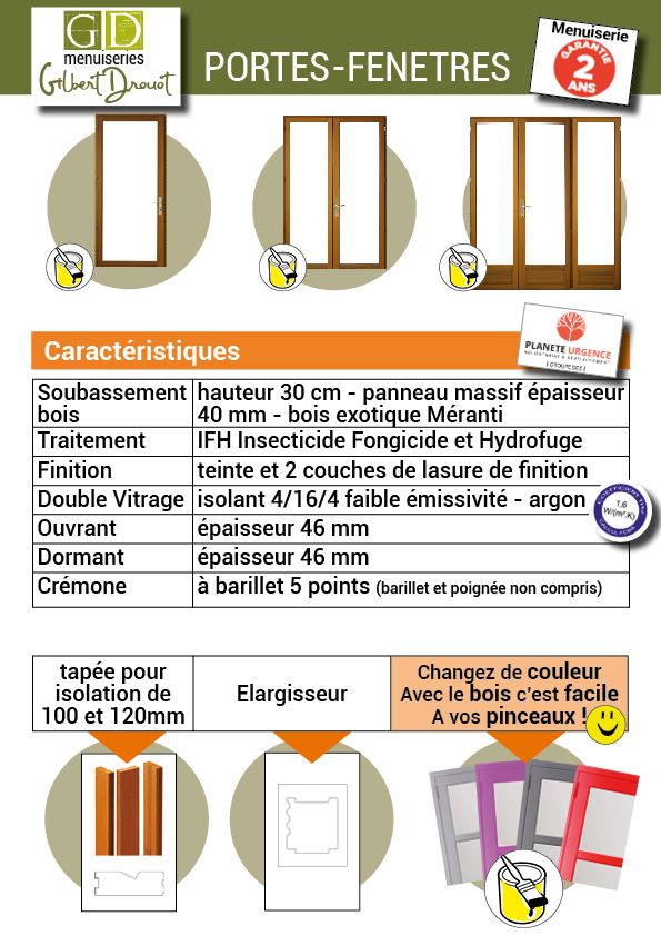 Finestra a 3 pannelli in legno Altezza 215 X Larghezza 180 (dimensioni della tabella)+ maniglia e barilotto senza maniglia