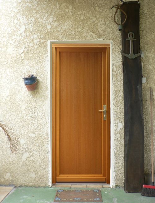 Porta di servizio in legno Armagos 200X90 a sinistra a spinta (dimensioni tabella) senza maniglia