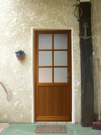 Porta di servizio in legno 'Naxos' 200X80 a sinistra a spinta (dimensioni tabella) senza maniglia