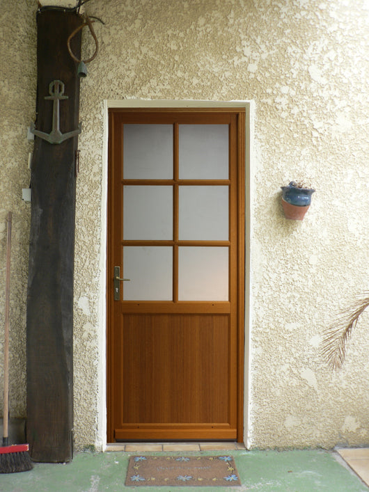 Porta di servizio in legno 'Naxos' 200X80 a destra a spinta (dimensioni tabella) senza maniglia