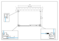 BOX CABINA DOCCIA 3 LATI 2 FISSI E UNO SCORREVOLE 65-67,5x125-130x65-67,5