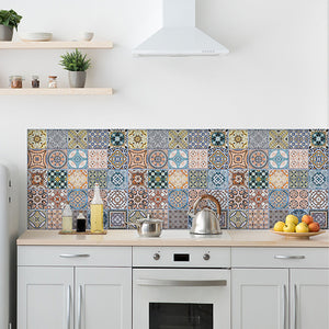 Adesivo Tecnico da Cucina Lavabile e Certificato Ignifugo Paraschizzi Azulejos Siviglia 180x60