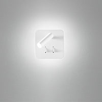 Applique Moderna Plug Bianco Led Rosone Quadrato