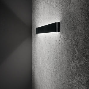 Applique In Metallo Moderna Way Nero Led 41Cm