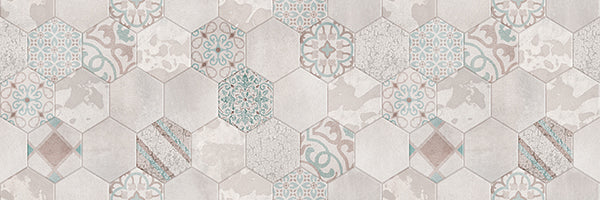 Adesivo Tecnico da Cucina Lavabile e Certificato Ignifugo Paraschizzi Beige Hexagons 180x60