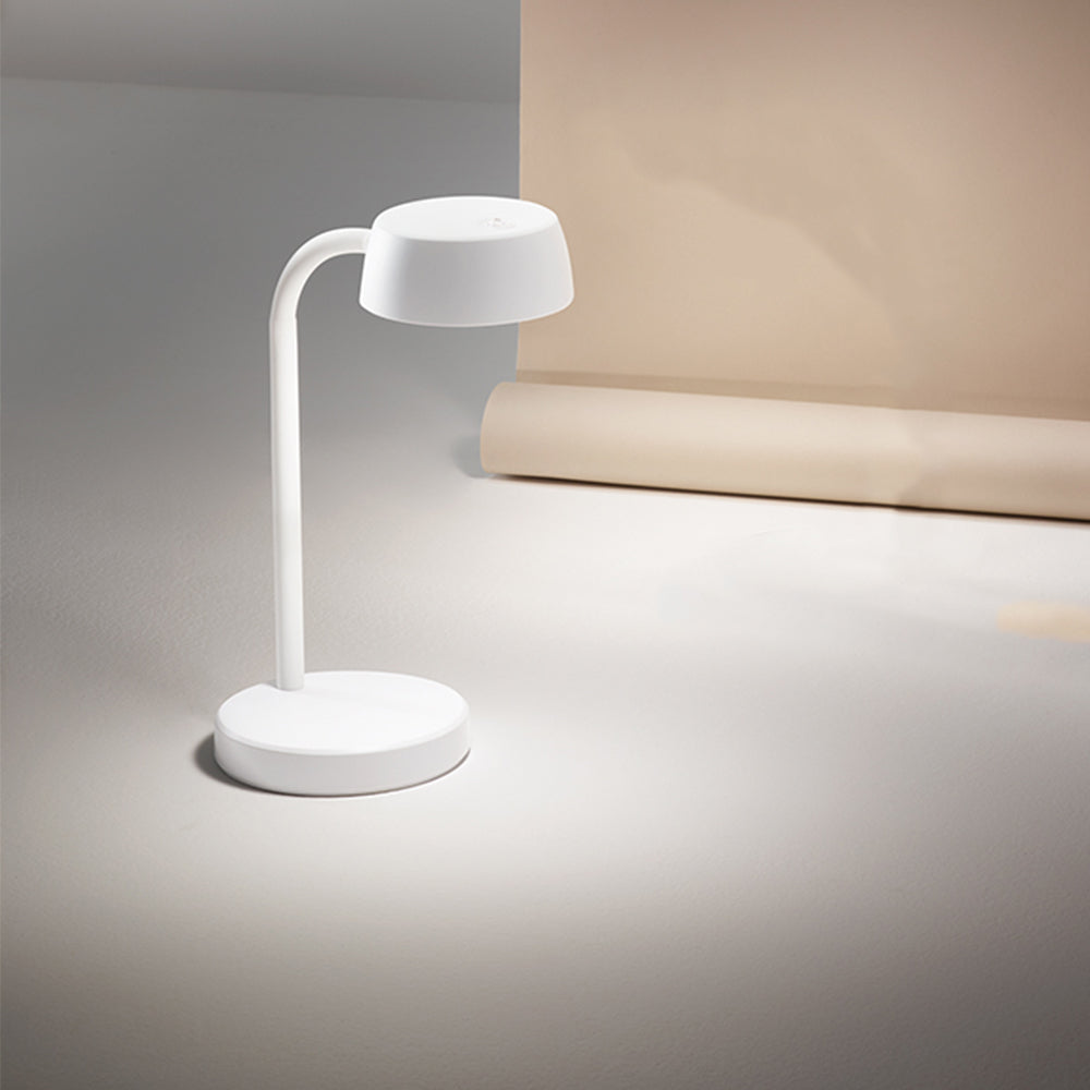 Lampada Da Scrivania Moderna Puddy Bianco Led