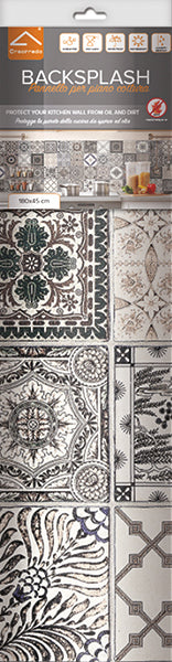 Adesivo Tecnico da Cucina Lavabile e Certificato Ignifugo Paraschizzi Azulejos Antichi 260x60