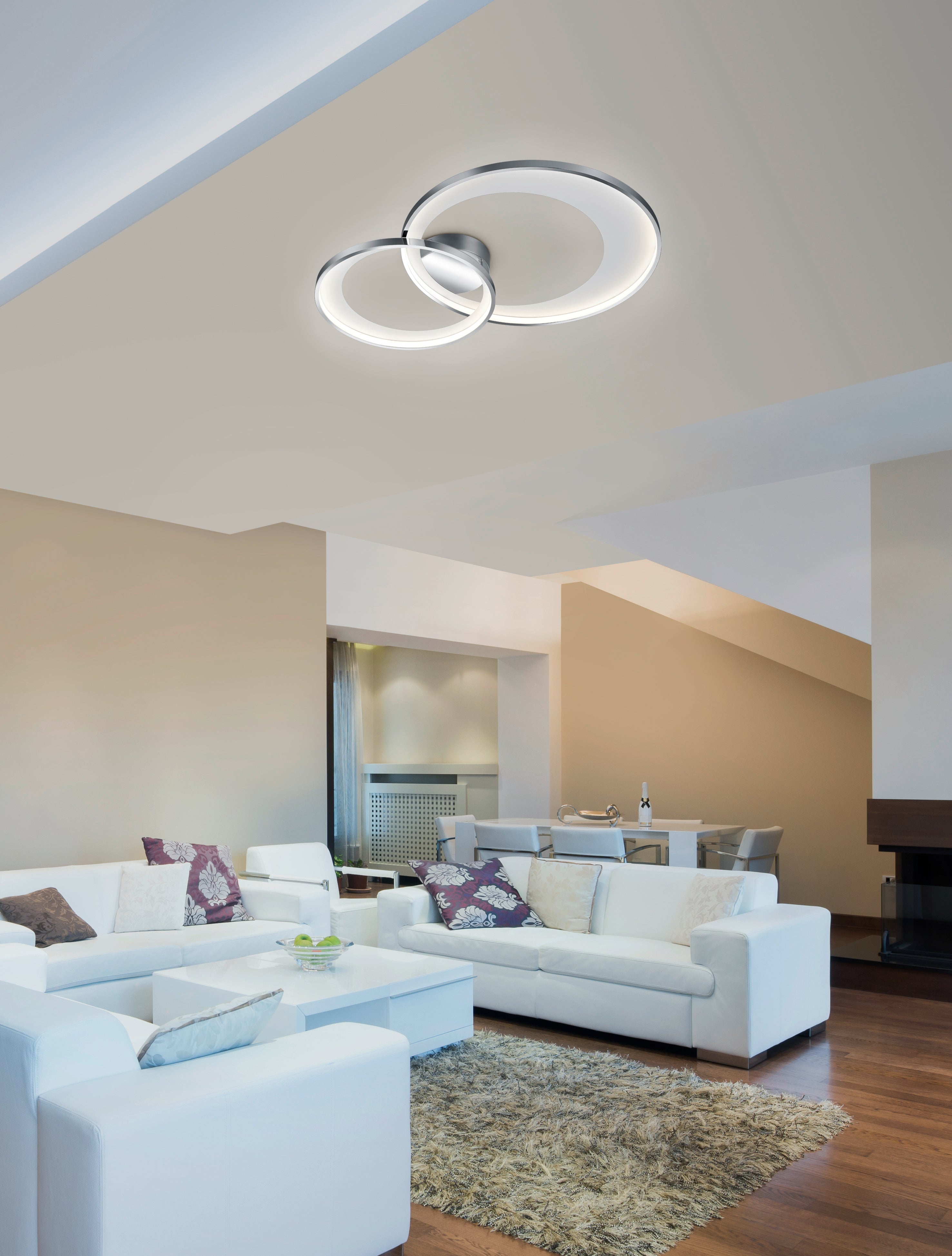 Plafoniera da Interno a LED in Metallo Cromo