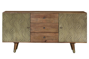 Credenza 3 casetti e 3 ante in legno di riciclo 