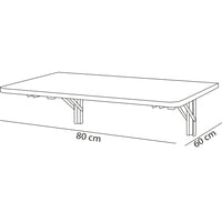 Mensola Muro Quercia Pieghevole Scaffale Parete Richiudibile Salvaspazio 80x60cm