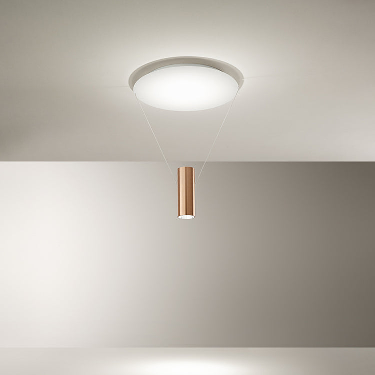 Plafoniere In Metallo Contemporanea Hang Bianco Led