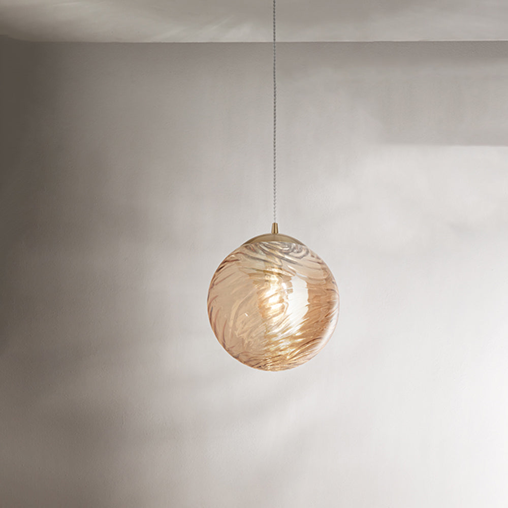 Lampadario Contemporaneo Ripple Oro 1 Luce E27