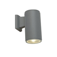 Applique Moderna Amburgo Alluminio Grigio Trasparente 1 Luce E27