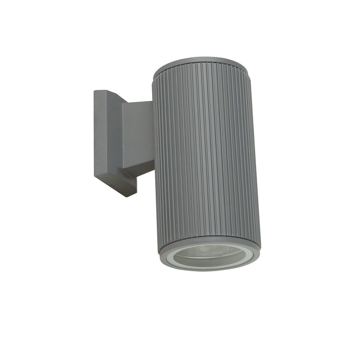 Applique Moderna Amburgo Alluminio Grigio Trasparente 1 Luce E27