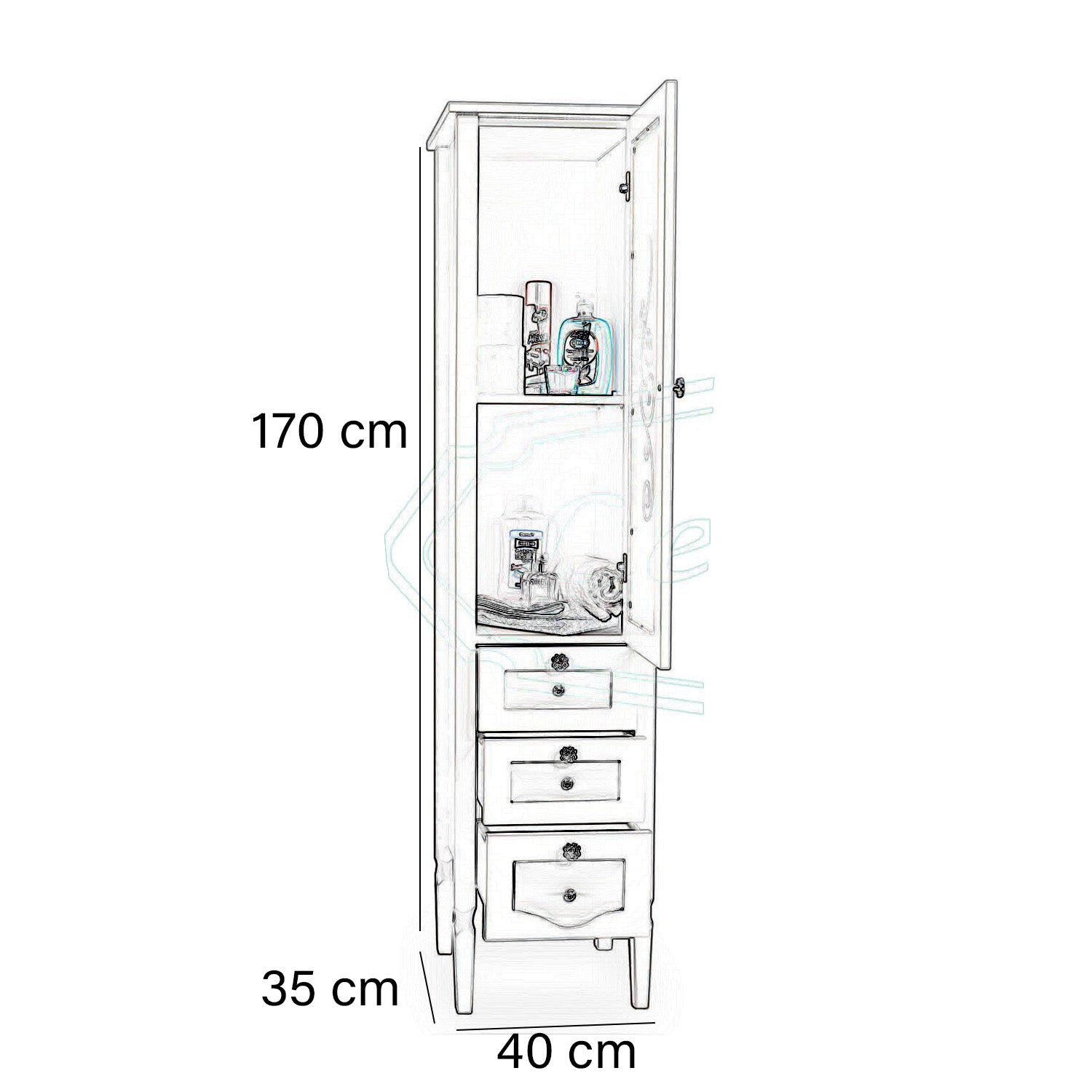 Colonna da bagno stile contemporaneo