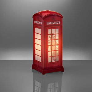 Lampada Da Tavolo Red Phone Box In Polilux Rosso Made In Italy