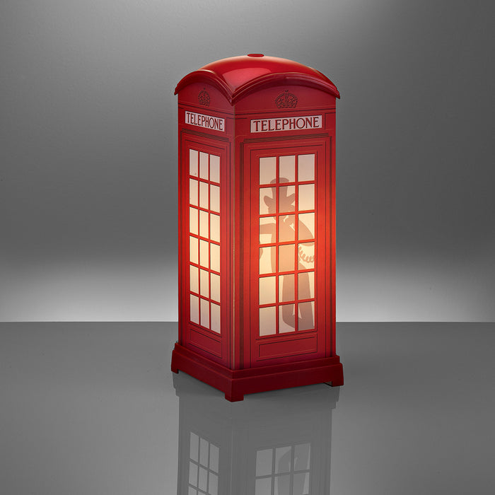 Lampada Da Tavolo Red Phone Box In Polilux Rosso Made In Italy