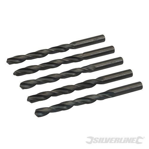 Punte trapano Jobber HSS-R in acciaio forgiato 4341 per metalli Silverline 5 pezzi - 9,5 mm