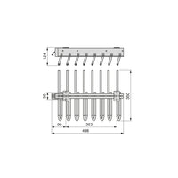 Emuca Porta pantaloni estraibile, Sinistra, Verniciato alluminio, Acciaio e Tecnoplastica, 1 u.