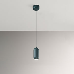 Lampadario In Metallo Contemporaneo Bullet Verde Led