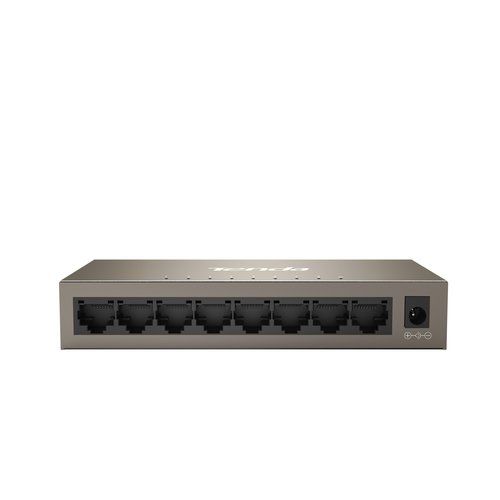 Switch tenda teg1008m v.2 8p lan gigabit desktop 10/100/1000mbps rj45 9-12v dc input case metallico