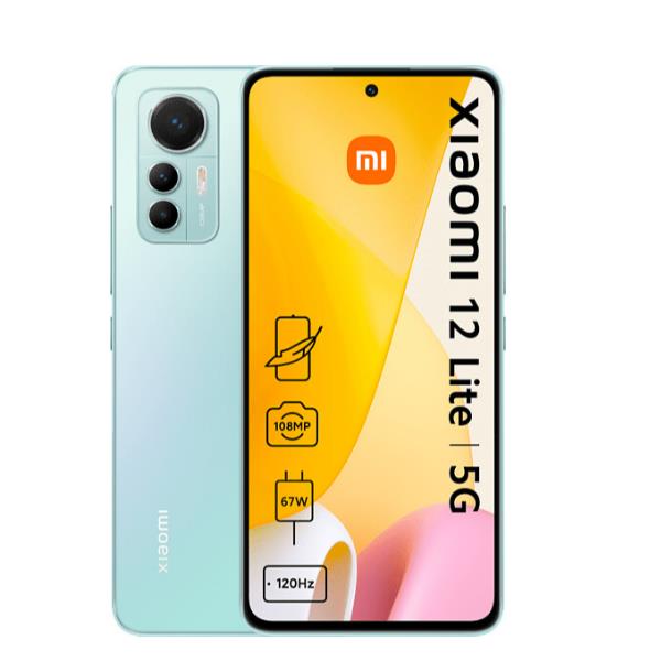 Xiaomi 12 lite 5g 128 gb 8 gb ram dual sim display 6.55 full hd+ fotocamera 108 mpx android lite green - MZB0BLGEU