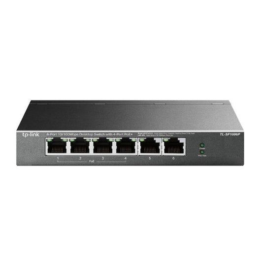 Tp-link tl-sf1006p switch di rete non gestito fast ethernet (10/100) supporto power over ethernet (poe) nero