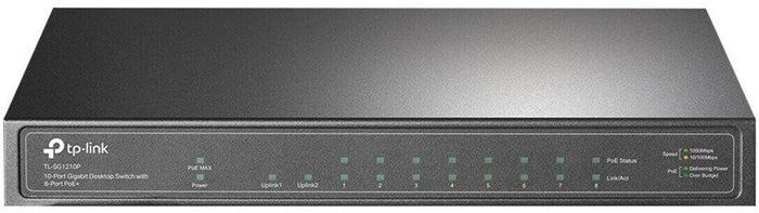 Tp-link tl-sg1210p non gestito gigabit ethernet (10/100/1000) supporto power over ethernet (poe) grigio