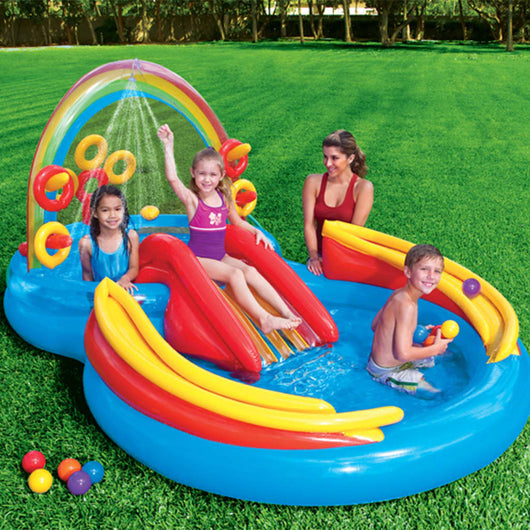 INTEX Piscina Gonfiabile Rainbow Play Center 297x193 x135 cm 57453NP 91526